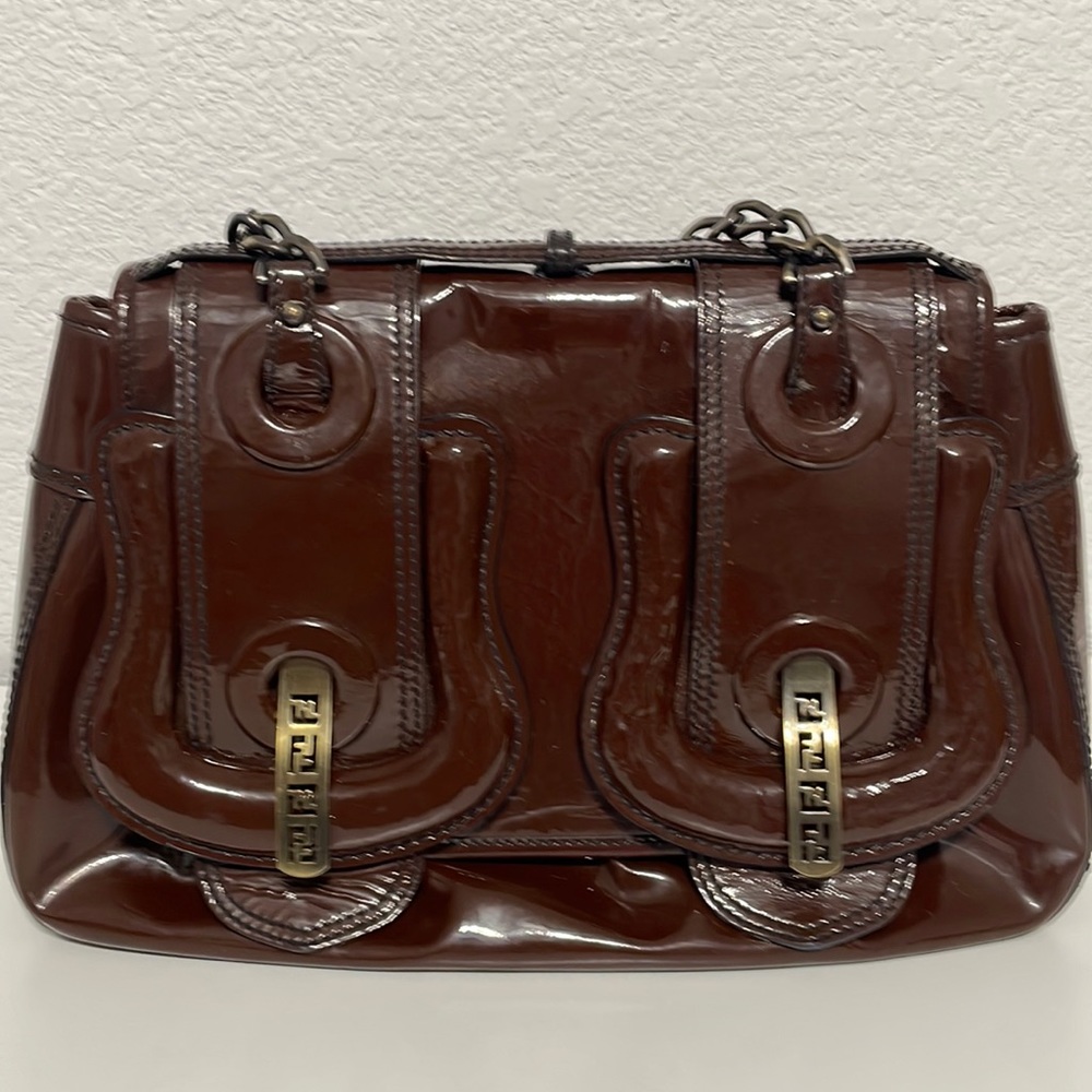 Brown Patent Leather Fendi Bag